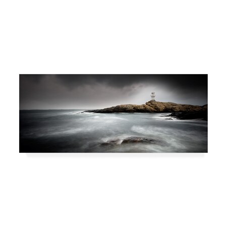 Trademark Fine Art Claes Thorberntsson 'Coastline Light Tower' Canvas Art, 14x32 1X08252-C1432GG